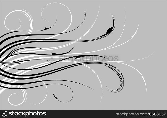 Abstract floral background, elements for design, vector