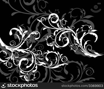 Abstract floral background for design card. Vector