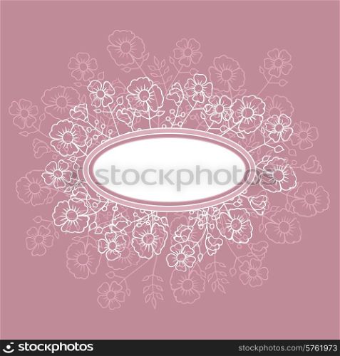 Abstract floral background. Vector flower card for design.. Abstract floral background. Vector flower card for design