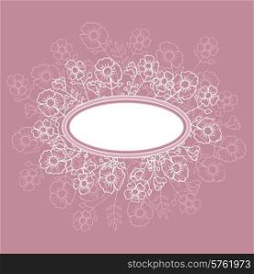 Abstract floral background. Vector flower card for design.. Abstract floral background. Vector flower card for design