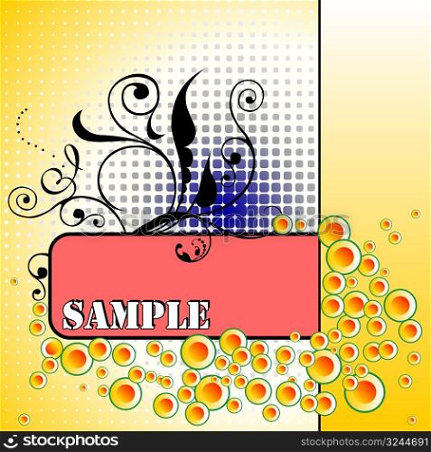 abstract floral background - vector illustration