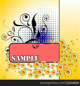 abstract floral background - vector illustration