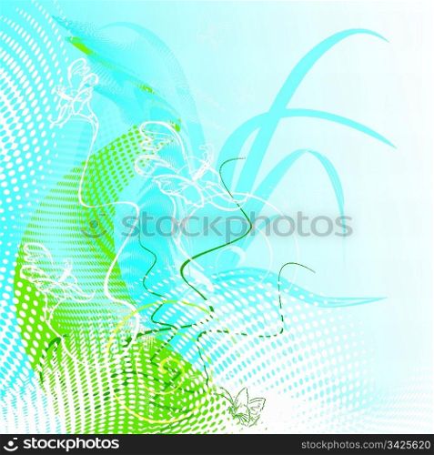 abstract floral background, vector illustration