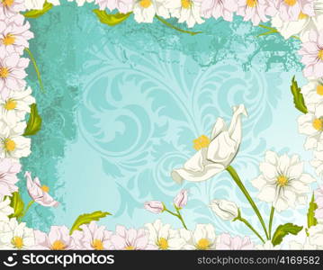 abstract floral background vector illustration