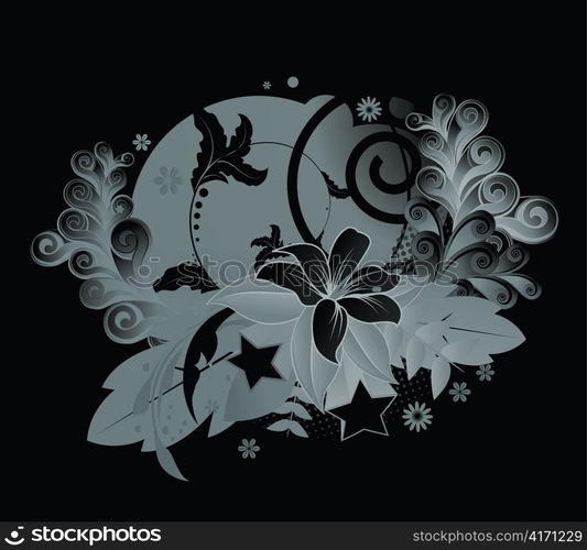 abstract floral background vector illustration