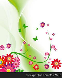 abstract floral background vector illustration