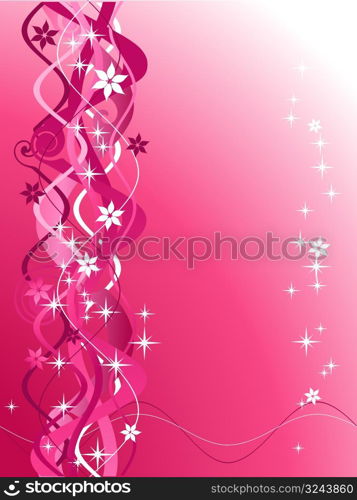 Abstract floral background, wave pattern