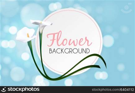 Abstract Floral Background with Calla Flower. Vector Illustration EPS10. Abstract Floral Background with Calla Flower. Vector Illustratio