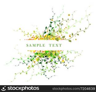 Abstract floral background with place for your text (green)
