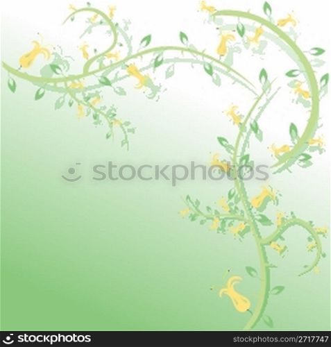 abstract floral background with place for your text, vector art illustration