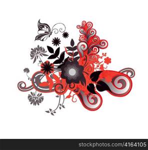 abstract floral design vector illustration