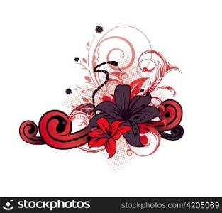 abstract floral design vector illustration
