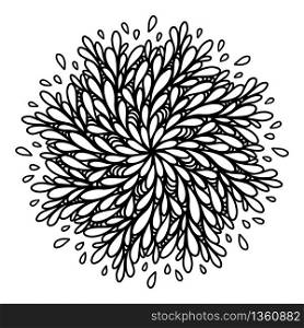 Abstract floral elements. Vector illustration hand drawn. Element for design.