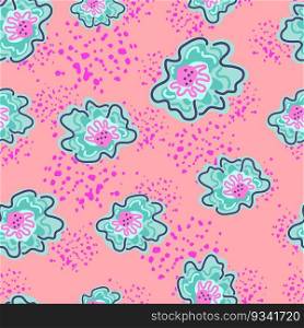 Abstract floral endless background. Chamomile flower seamless pattern, elegantly in a simple style. For fabric design, textile print, wrapping paper, cover. Vector illustration. Abstract floral endless background. Chamomile flower seamless pattern, elegantly in a simple style.