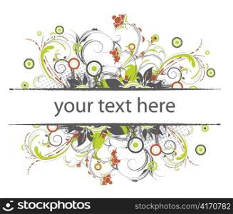abstract floral frame