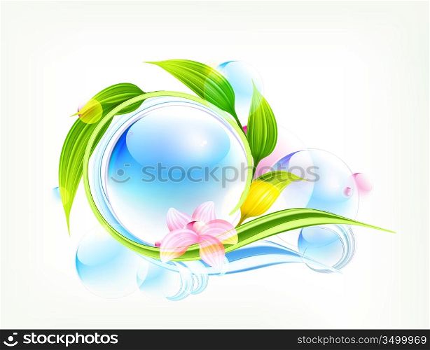 Abstract floral frame, eps10
