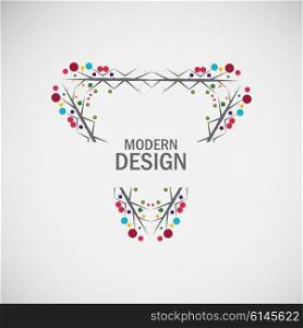 Abstract floral frame. Vector design. Abstract floral frame. Vector design.