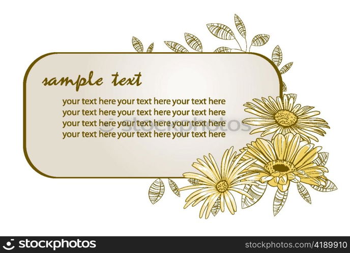 abstract floral frame vector illustration