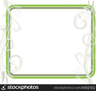 abstract floral frame with lots of leaves