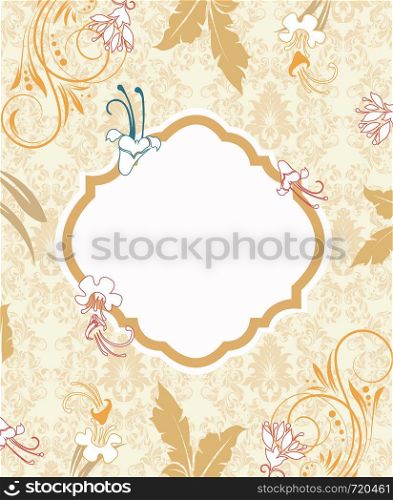 Abstract floral invitation card