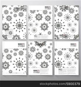 Abstract floral modern stylish geometric background. Simple abstract monochrome texture. Brochure, flyer or booklet for business, template vector.