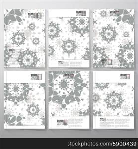Abstract floral modern stylish geometric background. Simple abstract monochrome texture. Brochure, flyer or booklet for business, template vector.