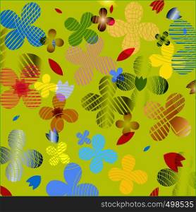 Abstract floral pattern in bright colorful colors.. Ideal for textiles, packaging, paper printing, simple backgrounds and textures.