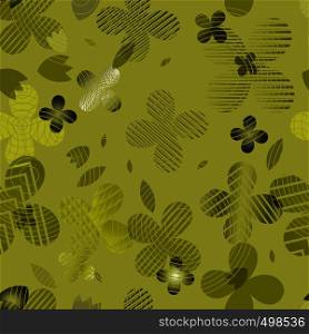 Abstract floral pattern in shades of green. Ideal for textiles, packaging, paper printing, simple backgrounds and textures.