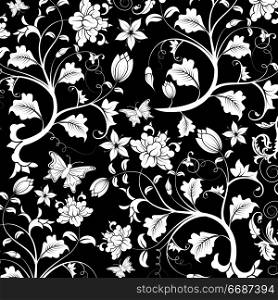 Abstract floral pattern, vector
