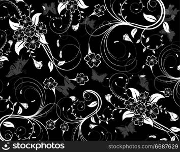 Abstract floral pattern, vector