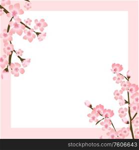 Abstract Floral Sakura Flower Japanese Natural Background Vector Illustration EPS10. Abstract Floral Sakura Flower Japanese Natural Background Vector Illustration