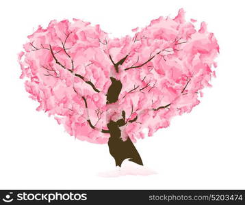 Abstract Floral Sakura Flower Japanese Tree Natural Background Vector Illustration EPS10. Abstract Floral Sakura Flower Japanese Tree Natural Background V