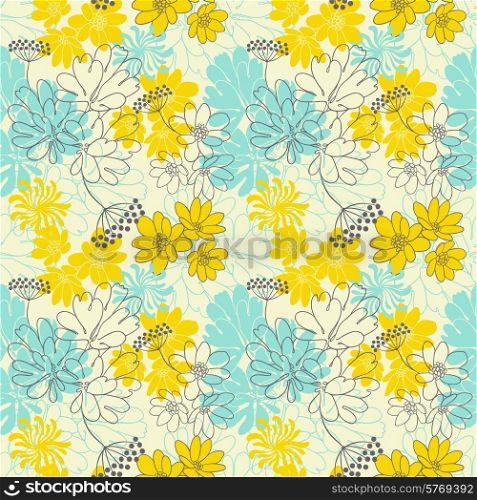 Abstract floral seamless nature pattern.
