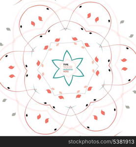 Abstract floral snowflake Christmas geometric design