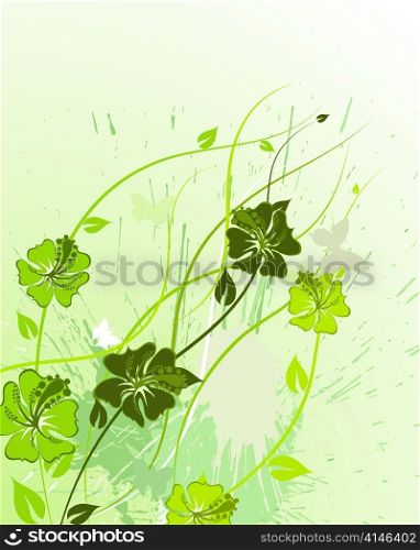 Abstract floral vector background for design use