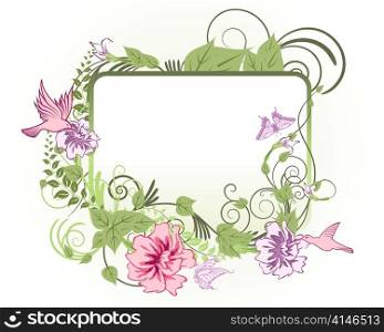 Abstract floral vector background for design use