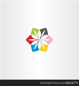 abstract flower colorful business icon logo