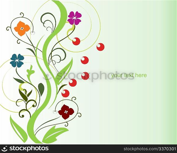 Abstract flower design - vector