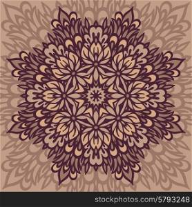 Abstract Flower Mandala. Decorative background. Vector illustration.