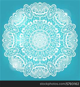 Abstract Flower Mandala. Decorative element for design. Vector illustration.