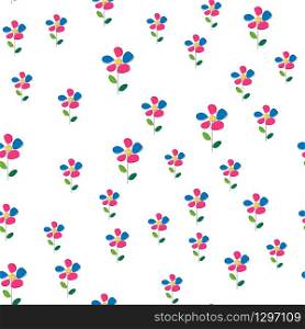 Abstract flower on a white background.For fabric, baby clothes, background, textile, wrapping paper and other decoration. Vector seamless pattern EPS 10
