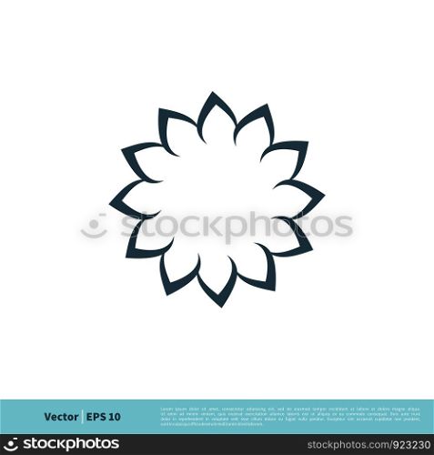 Abstract Flower Ornate Icon Vector Logo Template Illustration Design. Vector EPS 10.