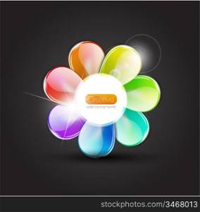 Abstract flower with glass petals