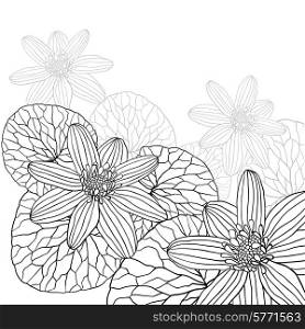 Abstract flowers background with place for your text.. Abstract flowers background with place for your text