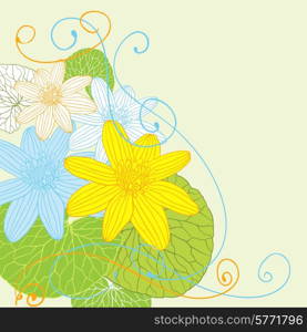 Abstract flowers background with place for your text.. Abstract flowers background with place for your text