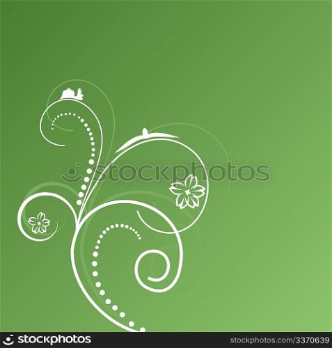 Abstract flowers background with place for your text. Vector