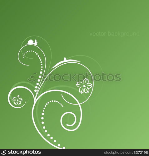 Abstract flowers background with place for your text. Vector