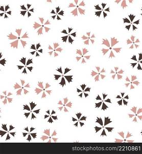 Abstract flowers on a white background. Vector seamless pattern. For fabric, baby clothes, background, textile, wrapping paper and other decoration.