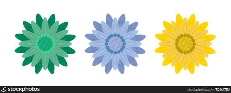 Abstract Flowers on White Background. Vector Illustration. EPS10. Abstract Flowers on White Background. Vector Illustration.
