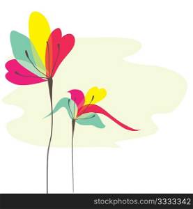 Abstract flowers. Vector illustration
